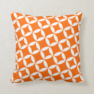 Retro Style Atomic Star Pattern in Sinaasappel Kussen