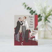 Retro Style Bachelor Party Invitation Faire-part (Debout devant)