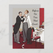 Retro Style Bachelor Party Invitation Faire-part (Devant / Derrière)