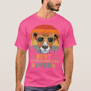 Retro Style Best Greyhound Dad ever Vaderdag T-shirt