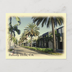 Retro Style Beverly Hills Briefkaart! Briefkaart