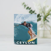 Retro Style Briefkaart op Sri Lanka Ceylon (Staand voorkant)