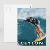 Retro Style Briefkaart op Sri Lanka Ceylon (Voorkant / Achterkant)