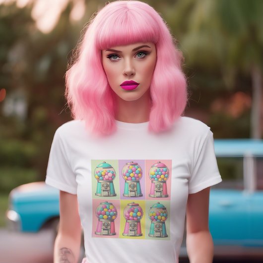 Retro Style Bubblegum Machines T-shirt