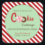 Retro style Christmas Cookie Exchange<br><div class="desc">Un étiquette autocollant de style rétro pour vous pour décorer vos biscuits de vacances faits maison. Idéal pour l'échange de biscuits de vacances, cadeaux et boulangerie. Customisez en utilisant les cases "Modifier ce modèle de conception" sur le côté droit de l'élément, ou cliquez sur le bouton bleu "Customiser" pour arranger...</div>