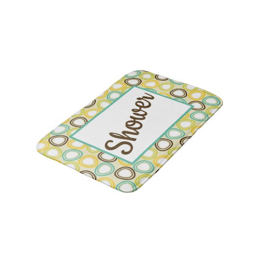 Retro-Style Circle Pattern Customizable Badmat (Gekanteld)