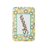 Retro-Style Circle Pattern Customizable Badmat (Voorkant Verticaal)