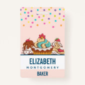 Retro Style Cupcakes Sweet Dessert Badge (Achterkant)