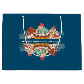 Retro Style Cupcakes Sweet Dessert Birthday Groot Cadeauzakje (Voorkant)