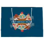 Retro Style Cupcakes Sweet Dessert Birthday Groot Cadeauzakje (Achterkant)