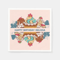 Retro Style Cupcakes Sweet Dessert Birthday