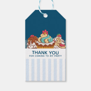 Retro Style Cupcakes Sweet Dessert Hartelijk dank Cadeaulabel