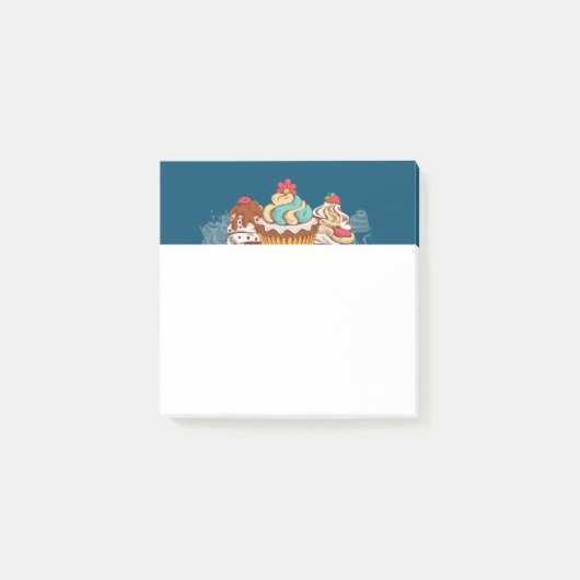 Retro Style Cupcakes Sweet Dessert Post-it® Notes (Voorkant)