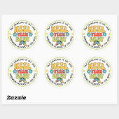 Retro Style Customizable Tap Dance Ronde Sticker (Vel)