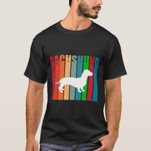 Retro Style Dachshund Lover Sausage Dog Mo T-shirt