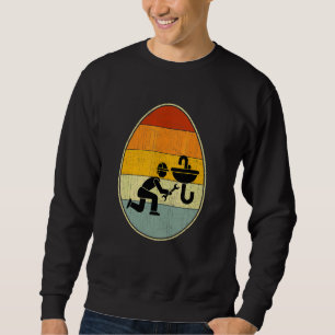 Retro Style Easter Egg Grafisch Funtoch Paasdag Pl Trui