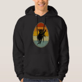 Retro Style Easter Egg Graphic Funny Paasdag Ko Hoodie (Voorkant)
