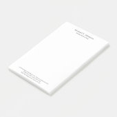 Retro Style Elegant Plain Simple White Post-it® Notes (Schuin)