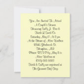 Rétro Style Faire-part Invitation Couples Douche (Dos)