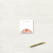 Retro Style Flowers - Aangepaste naam Post-it Note (Op bureau)