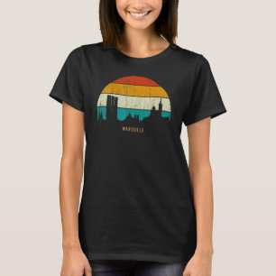 Retro Style France City skyline cityscape T-shirt