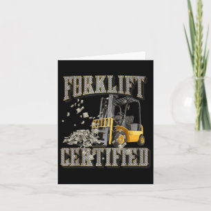 Retro Style Funny Forklift Operator Forklift Certi Kaart