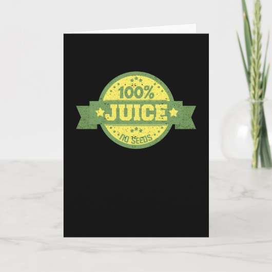 Retro Style Funny Vasectomy 100% Juice No Seeds Kaart (Voorkant)
