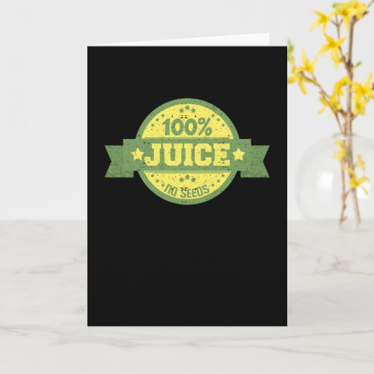Retro Style Funny Vasectomy 100% Juice No Seeds Kaart (Gele Bloem)