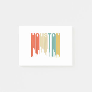 Retro Style Houston Texas Skyline van 1970 Post-it® Notes