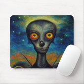 Retro Style Insectoid Alien Muismat (Met muis)