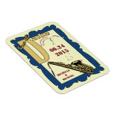 Retro Style Jazz Sla de datum op Magneet (Rechterzijde)