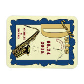 Retro Style Jazz Sla de datum op Magneet (Horizontaal)