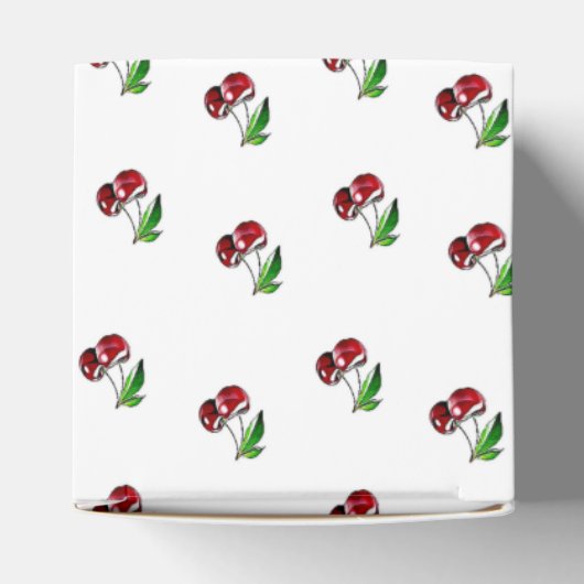 Retro Style Kersen Snoep Hart Box Bedankdoosjes (Bovenkant)