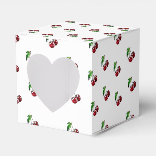 Retro Style Kersen Snoep Hart Box Bedankdoosjes (Voorkant Zijde)