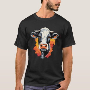 Retro Style  Look Holstein Koe Rundvee Boerderij T-shirt