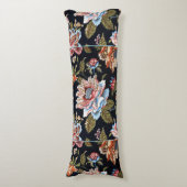 Retro Style Meerkleurig Bloemen Ornament Lichaamskussen (Voorkant Verticaal)