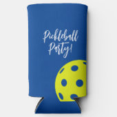 Retro Style Neon Blauw Theme Pickleball Verjaardag (Voorkant)