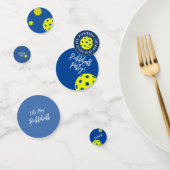 Retro Style Neon Blauw Theme Pickleball Verjaardag Confetti (Groep)