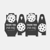 Retro Style Neon Zwart Thema Pickleball Verjaardag Bedankdoosjes (Uitgevouwen)