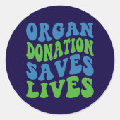Retro Style Organ Donation Saves Lives Sticker (Devant)
