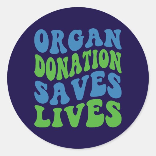 Retro Style Organ Donation Saves Lives Sticker (Devant)
