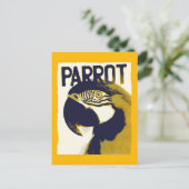 Retro Style Parrot Briefkaart (Staand voorkant)