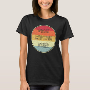 Retro Style Pontoon Boat Beste kapitein ooit T-shirt