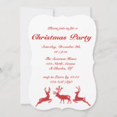 Retro Style Red & White-kerstfeest Kaart (Achterkant)