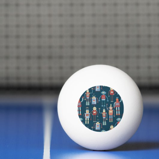 Retro Style Robots van 1950 Pingpongballen (Net)