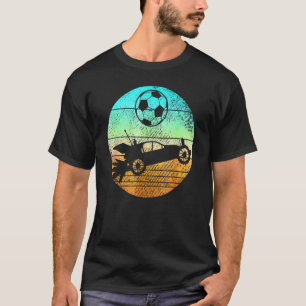 Retro Style Rocket Rc Soccer Car League Gamer Gift T-shirt