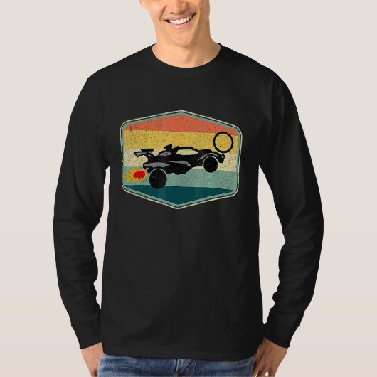 Retro Style Rocket Rc Soccer Car League Gamer T-shirt (Voorkant)