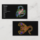RETRO STYLE SCORPION VISITEKAARTJES (Voorkant / Achterkant)