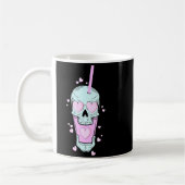Retro Style Skull Skeleton Latte Coffee C Valen  Koffiemok (Links)