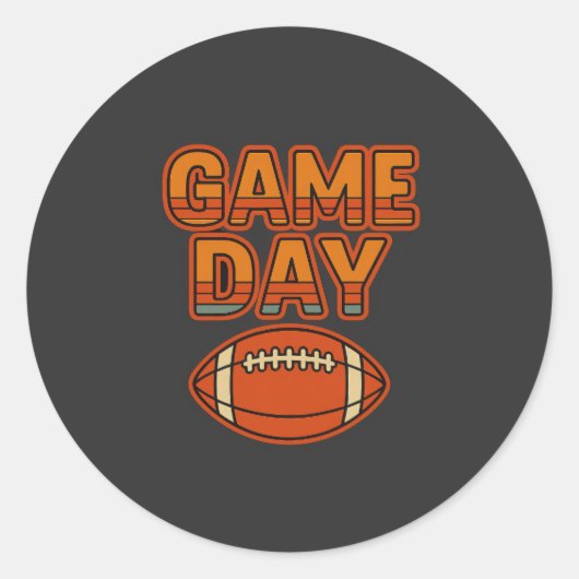 Retro Style – Speldag Ronde Sticker (Voorkant)